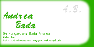 andrea bada business card